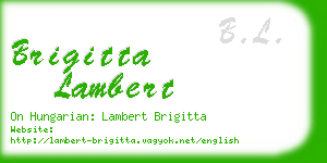 brigitta lambert business card